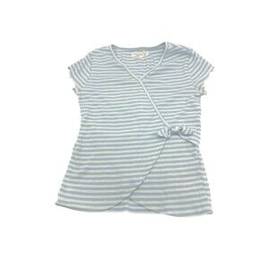Abercrombie Kids Blue Striped Knot Top Girls Size 13/14